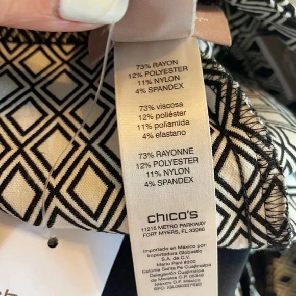 Chico’s Perfect Stretch Fab Slim Ankle Pants Black - Picture 8 of 10